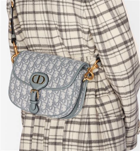 Medium Dior Bobby Bag Gray Dior Oblique Jacquard